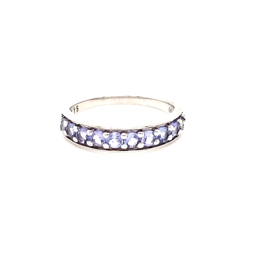 🔴 Tanzanite Sterling Silver Band Ring